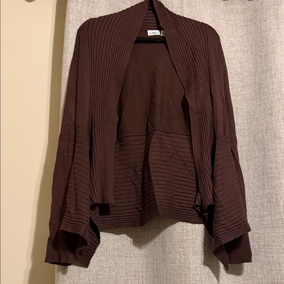 Cato Sweaters - Cato Chocolate Brown Ribbed Women's cardigan XL